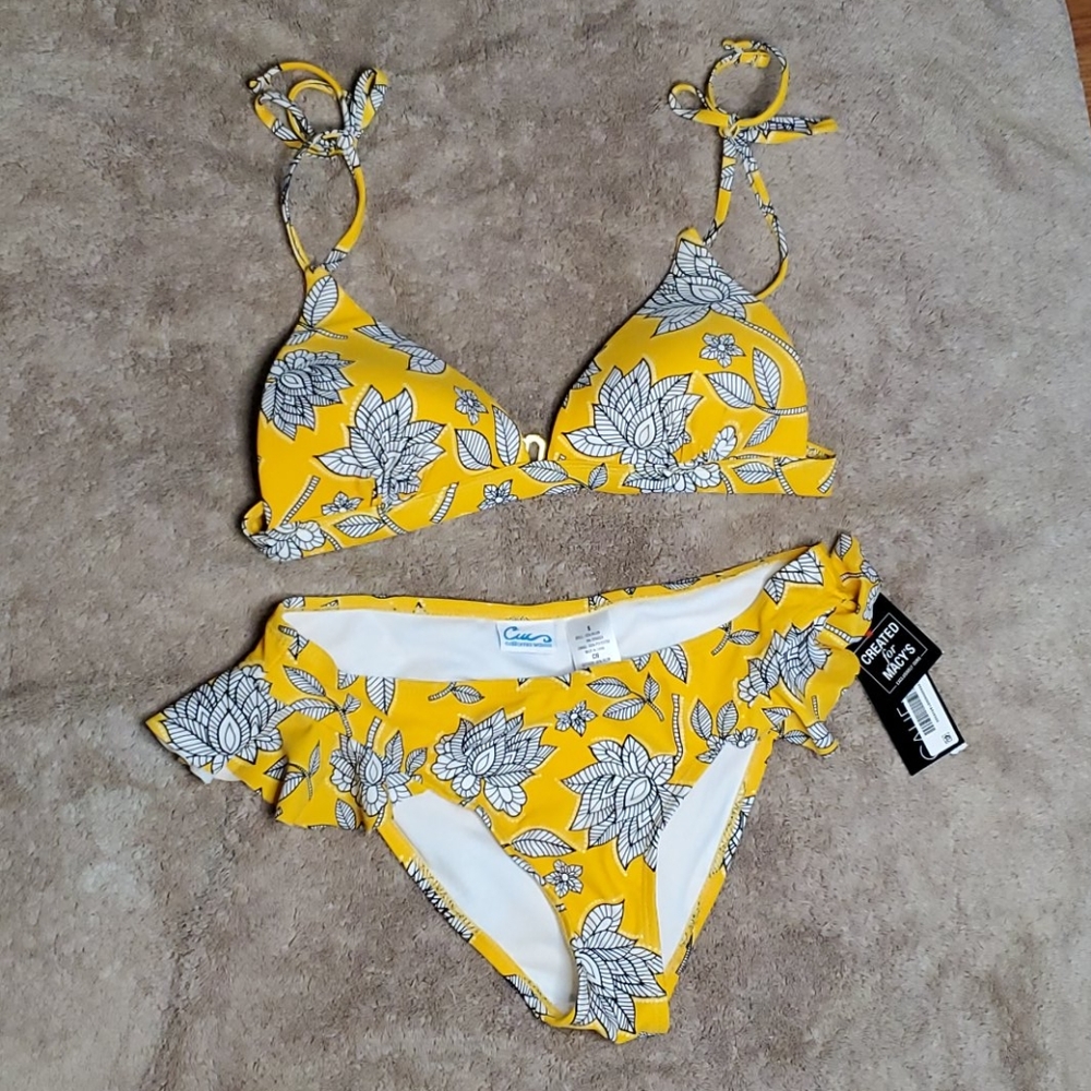 Yellow Floral Bikini